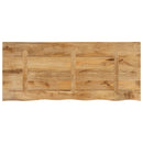 bordplade 140x60x3,8 cm naturlig kant massivt ru mangotræ