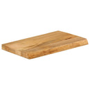 bordplade 50x20x2,5 cm naturlig kant massivt mangotræ