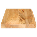 bordplade 60x20x2,5 cm naturlig kant massivt mangotræ