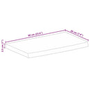 bordplade 60x20x2,5 cm naturlig kant massivt mangotræ