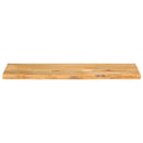 bordplade 140x20x2,5 cm naturlig kant massivt mangotræ