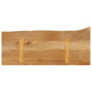bordplade 90x30x2,5 cm naturlig kant massivt mangotræ