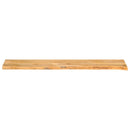 bordplade 180x30x2,5 cm naturlig kant massivt mangotræ