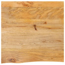 bordplade 40x40x2,5 cm naturlig kant massivt mangotræ