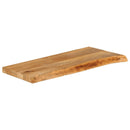 bordplade 70x40x2,5 cm naturlig kant massivt mangotræ