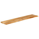 bordplade 160x40x2,5 cm naturlig kant massivt mangotræ