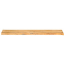 bordplade 160x40x2,5 cm naturlig kant massivt mangotræ