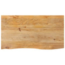bordplade 120x60x2,5 cm naturlig kant massivt mangotræ