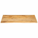 bordplade 120x60x2,5 cm naturlig kant massivt mangotræ