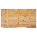 bordplade 120x60x2,5 cm naturlig kant massivt mangotræ