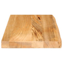 bordplade 60x40x3,8 cm naturlig kant massivt mangotræ