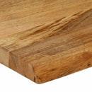 bordplade 60x40x3,8 cm naturlig kant massivt mangotræ