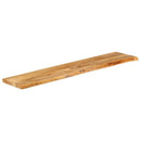 bordplade 140x40x3,8 cm naturlig kant massivt mangotræ