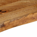 bordplade 160x40x3,8 cm naturlig kant massivt mangotræ
