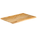 bordplade 70x60x3,8 cm naturlig kant massivt mangotræ