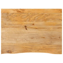 bordplade 90x60x3,8 cm naturlig kant massivt mangotræ