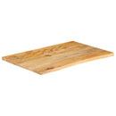 bordplade 90x60x3,8 cm naturlig kant massivt mangotræ