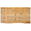 bordplade 110x60x3,8 cm naturlig kant massivt mangotræ
