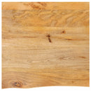 bordplade 80x80x3,8 cm naturlig kant massivt mangotræ