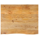 bordplade 90x80x3,8 cm naturlig kant massivt mangotræ