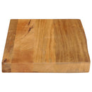 bordplade 50x20x2,5 cm naturlig kant massivt mangotræ