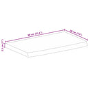 bordplade 60x20x2,5 cm naturlig kant massivt mangotræ