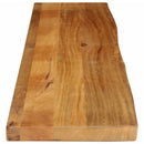 bordplade 140x20x2,5 cm naturlig kant massivt mangotræ