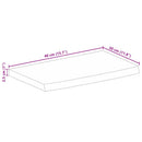 bordplade 40x30x2,5 cm naturlig kant massivt mangotræ
