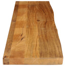 bordplade 140x30x2,5 cm naturlig kant massivt mangotræ