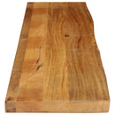 bordplade 160x30x2,5 cm naturlig kant massivt mangotræ