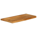bordplade 70x40x2,5 cm naturlig kant massivt mangotræ