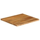 bordplade 60x60x2,5 cm naturlig kant massivt mangotræ