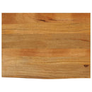 bordplade 70x60x2,5 cm naturlig kant massivt mangotræ