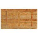 bordplade 120x60x2,5 cm naturlig kant massivt mangotræ
