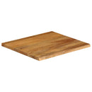 bordplade 80x80x2,5 cm naturlig kant massivt mangotræ