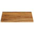 bordplade 80x80x2,5 cm naturlig kant massivt mangotræ