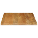 bordplade 80x80x2,5 cm naturlig kant massivt mangotræ