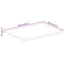 bordplade 90x80x2,5 cm naturlig kant massivt mangotræ