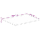 bordplade 110x80x2,5 cm naturlig kant massivt mangotræ