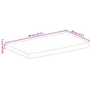 bordplade 40x20x3,8 cm naturlig kant massivt mangotræ