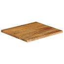 bordplade 60x60x3,8 cm naturlig kant massivt mangotræ