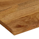 bordplade 60x60x3,8 cm naturlig kant massivt mangotræ