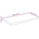 bordplade 100x40x3,8 cm rektangulær massivt akacietræ