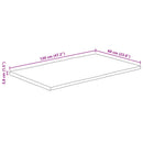 bordplade 120x60x3,8 cm rektangulær massivt akacietræ