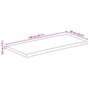 bordplade 140x60x3,8 cm rektangulær massivt akacietræ