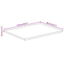 bordplade 110x80x3,8 cm rektangulær massivt akacietræ