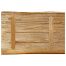 bordplade 50x40x2,5 cm naturlig kant massivt ru mangotræ