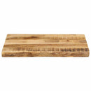 bordplade 70x40x2,5 cm naturlig kant massivt ru mangotræ