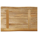 bordplade 70x40x2,5 cm naturlig kant massivt ru mangotræ
