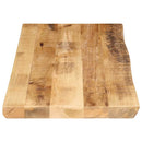 bordplade 100x40x2,5 cm naturlig kant massivt ru mangotræ